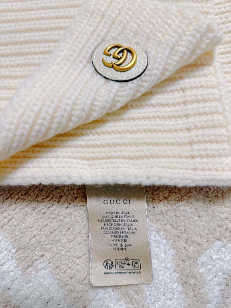 GUCCI ウール＆カシミヤ マフラー