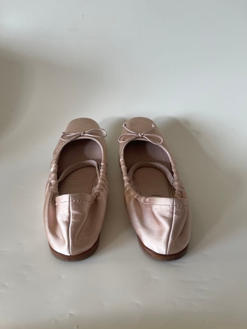 正規品ミュウミュウmiu miu フラットシューズバレエシューズ 37.5