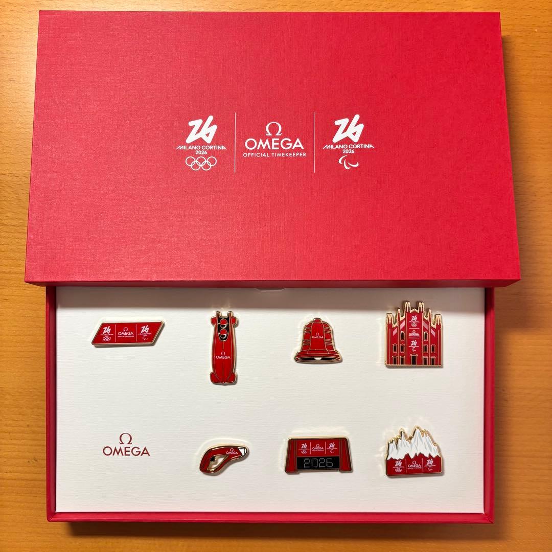 【非売品・限定品】2026年オリンピック OMEGAピンバッジ7個セット