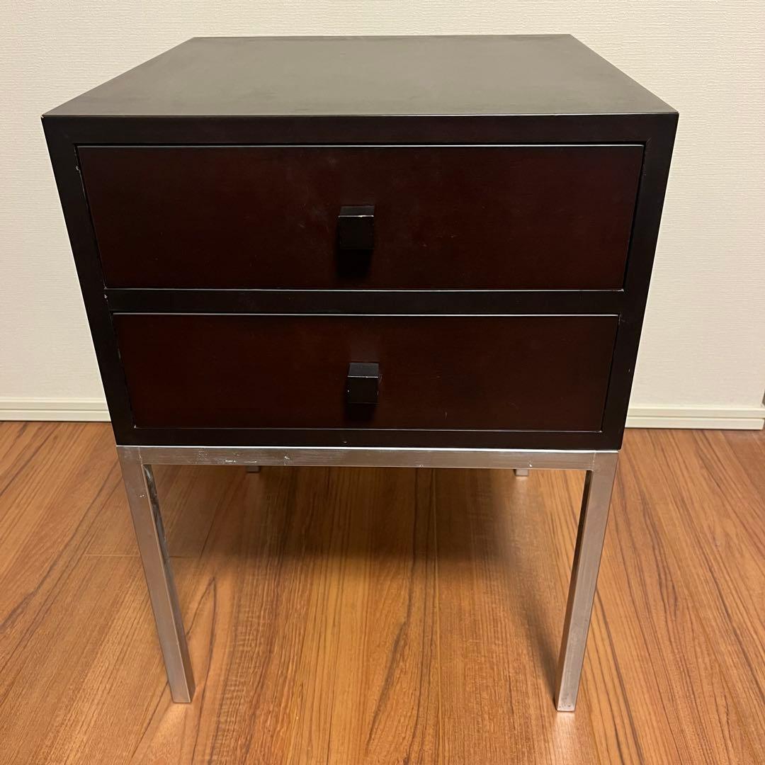 フクラ HUKLA ベッドサイド引き出し ダークブラウン