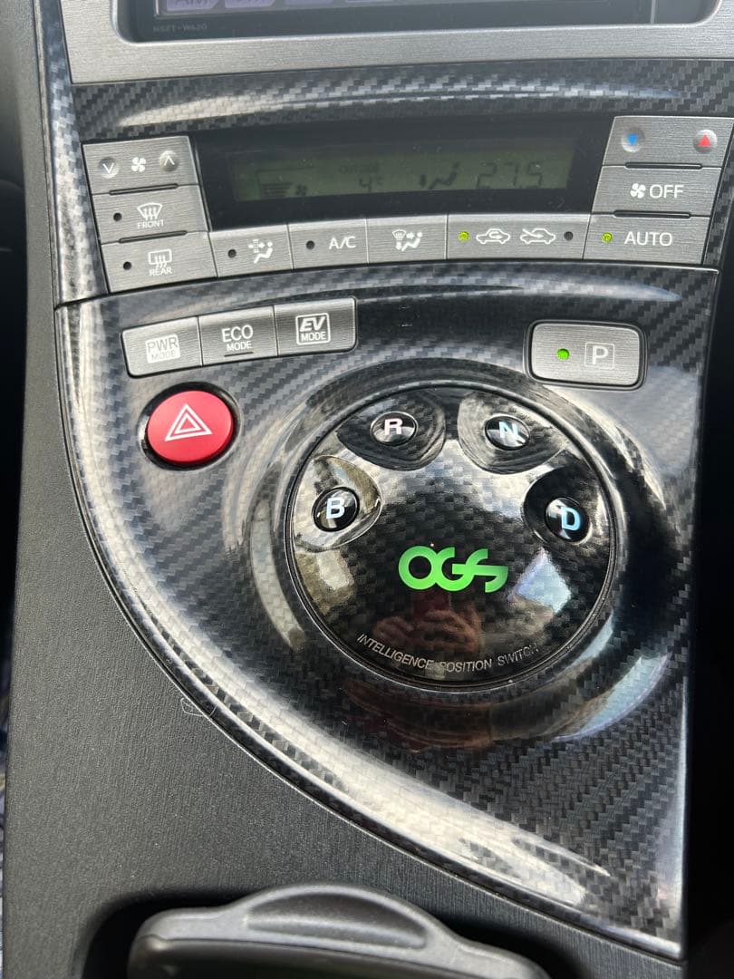 30プリウスOGSシフトスイッチ（限定品）カーボン GSカーボン調パネルセット