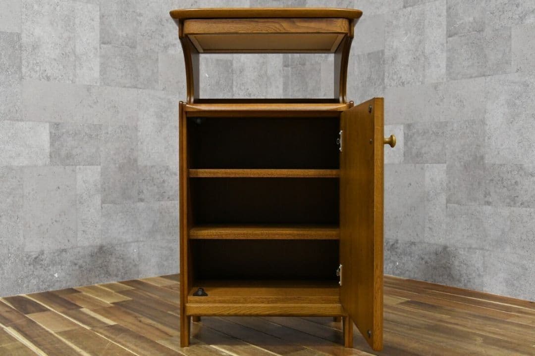 4EK131 マルニ木工 maruni 電話台 キャビネット 飾り棚 オーク材