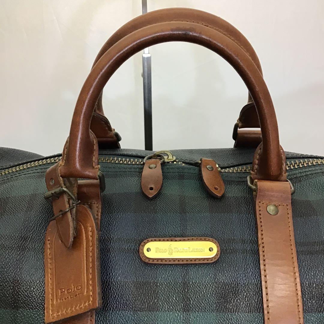 Polo Ralph Lauren 2wayボストンバッグ チェック柄●鍵無し●