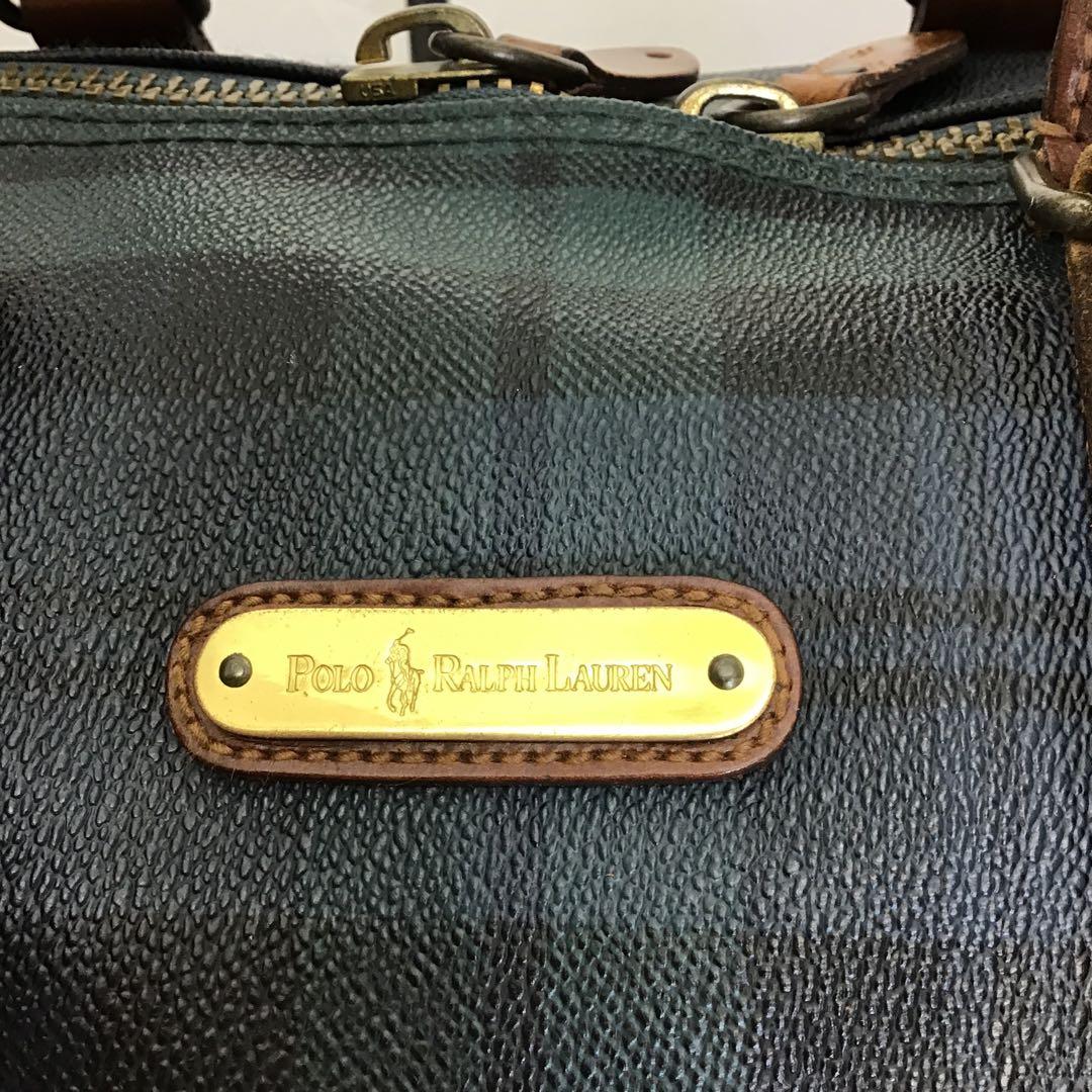 Polo Ralph Lauren 2wayボストンバッグ チェック柄●鍵無し●