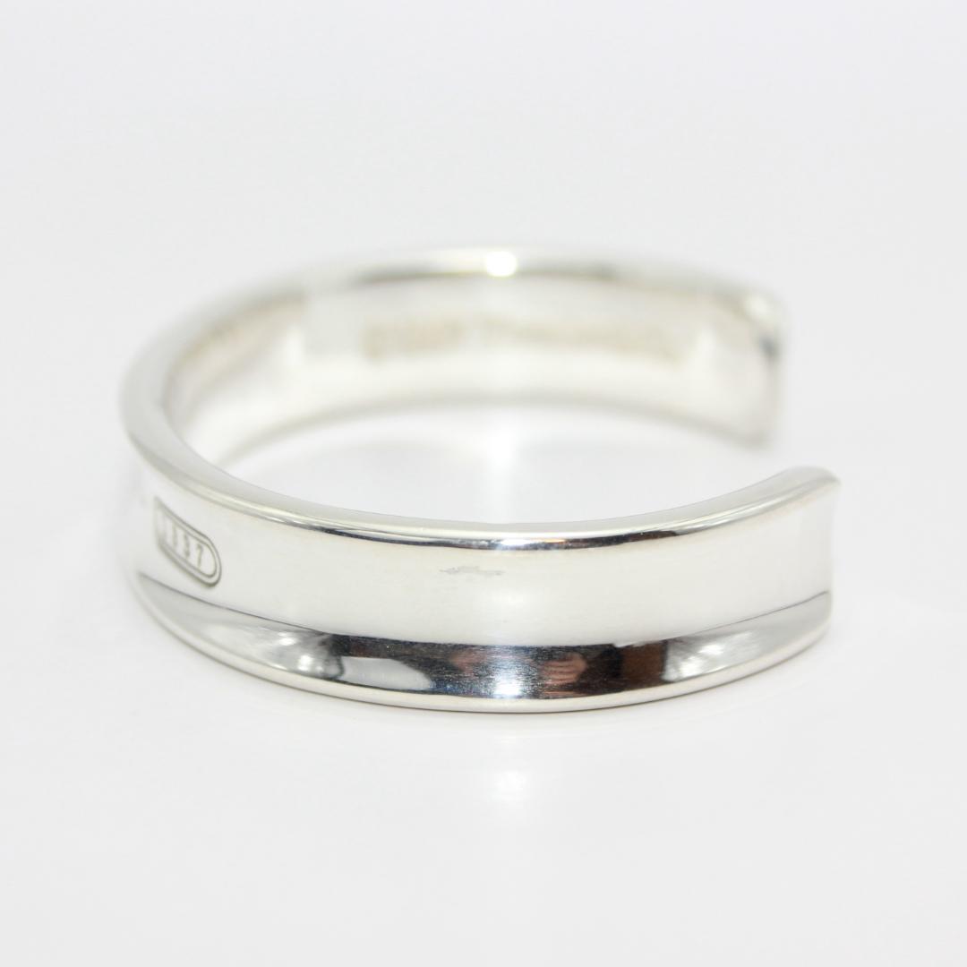 美品 Tiffany&Co. ティファニー ナロー カフ シルバー バングル