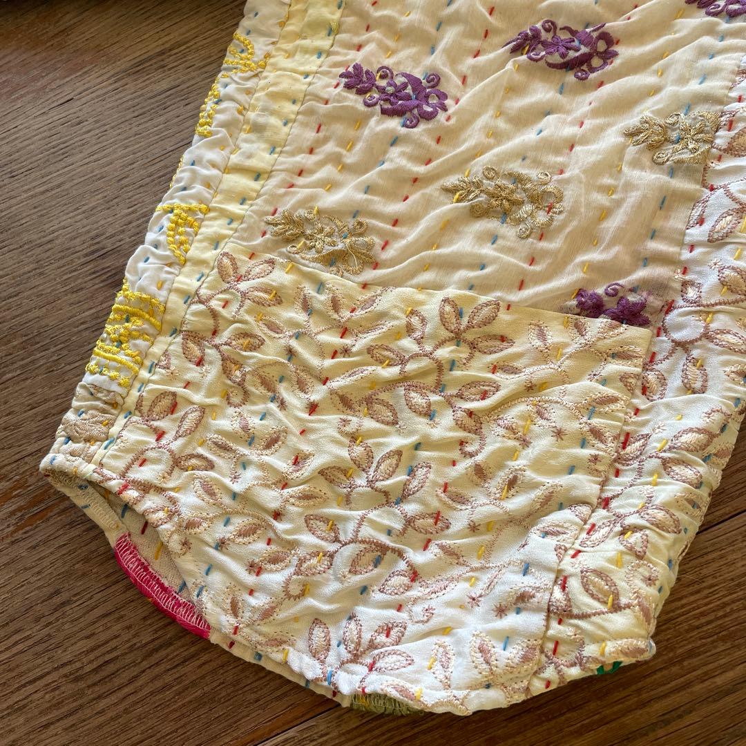 yuruly パッチワークパンツ　カンバディアキルト　ヴィンテージキルト