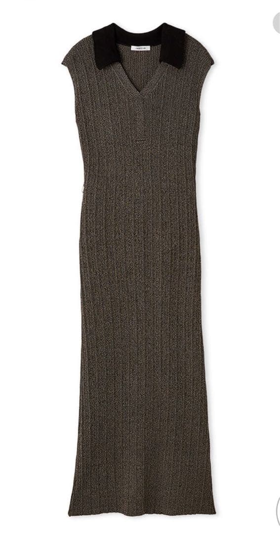 FRAY I.D ポロカラーアンサンブルリブニットワンピース