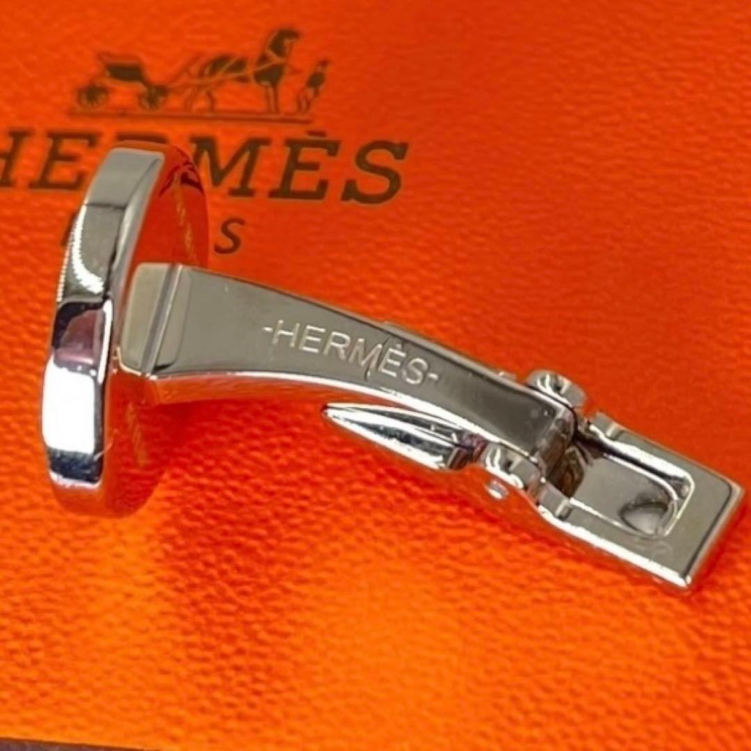 美品 HERMES エルメス リコル2 カフス カフリンクス ビジネス ロゴ