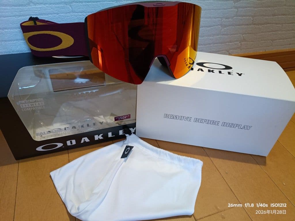 1*2様 OAKLEY オークリーゴーグル ☆ワインレッド☆USED3回程度使用