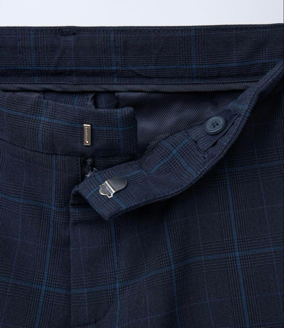 ZARA ネイビー チェック柄 スーツ３点セット　164cm