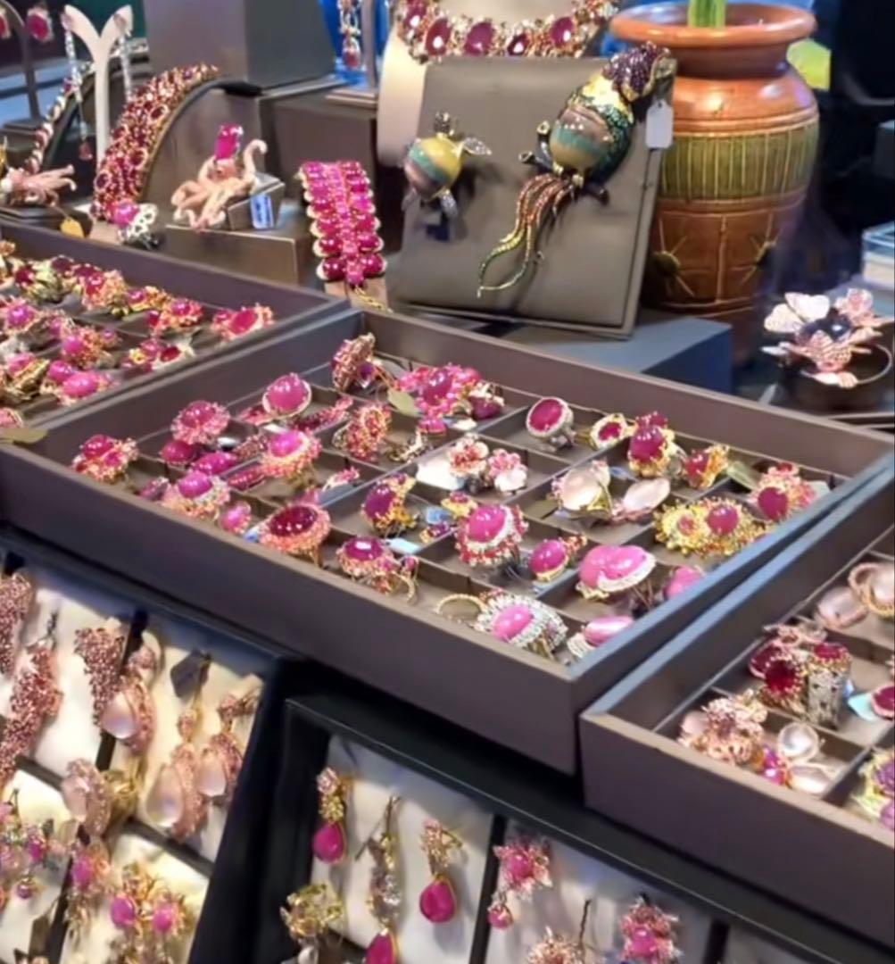 l*i様 ミステリーセッティングシンセテックルビーネックレス