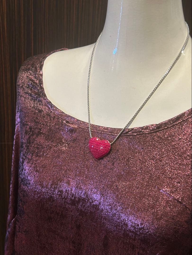 l*i様 ミステリーセッティングシンセテックルビーネックレス