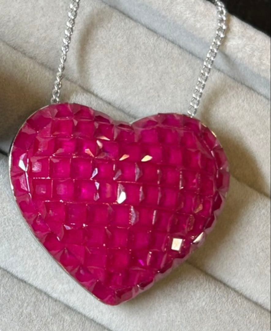 l*i様 ミステリーセッティングシンセテックルビーネックレス