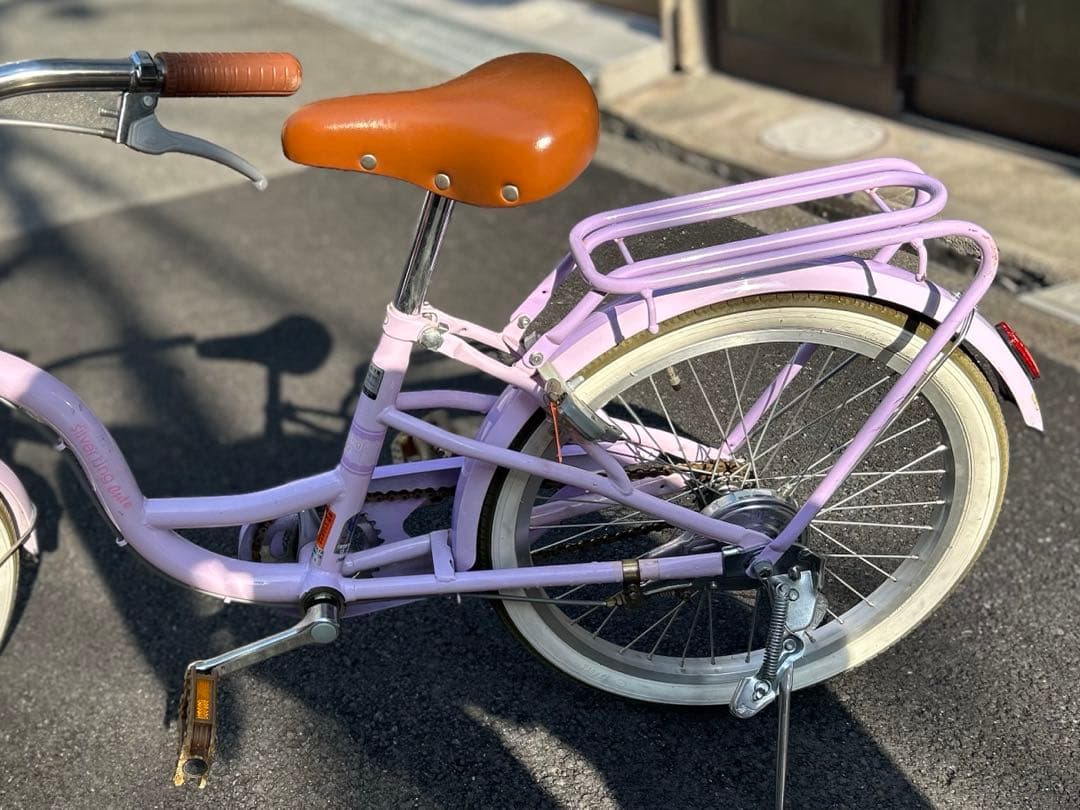 美品　ダイワサイクル　女の子　シルバーリング　キュート　20インチ　パープル