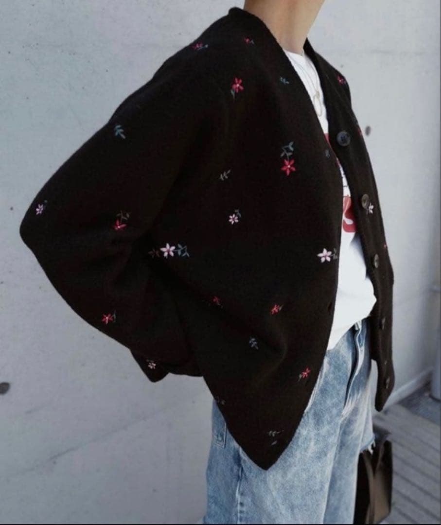 【新品タグ付】MACHATT マチャット 刺繍 ウール ジャケット カーディガン