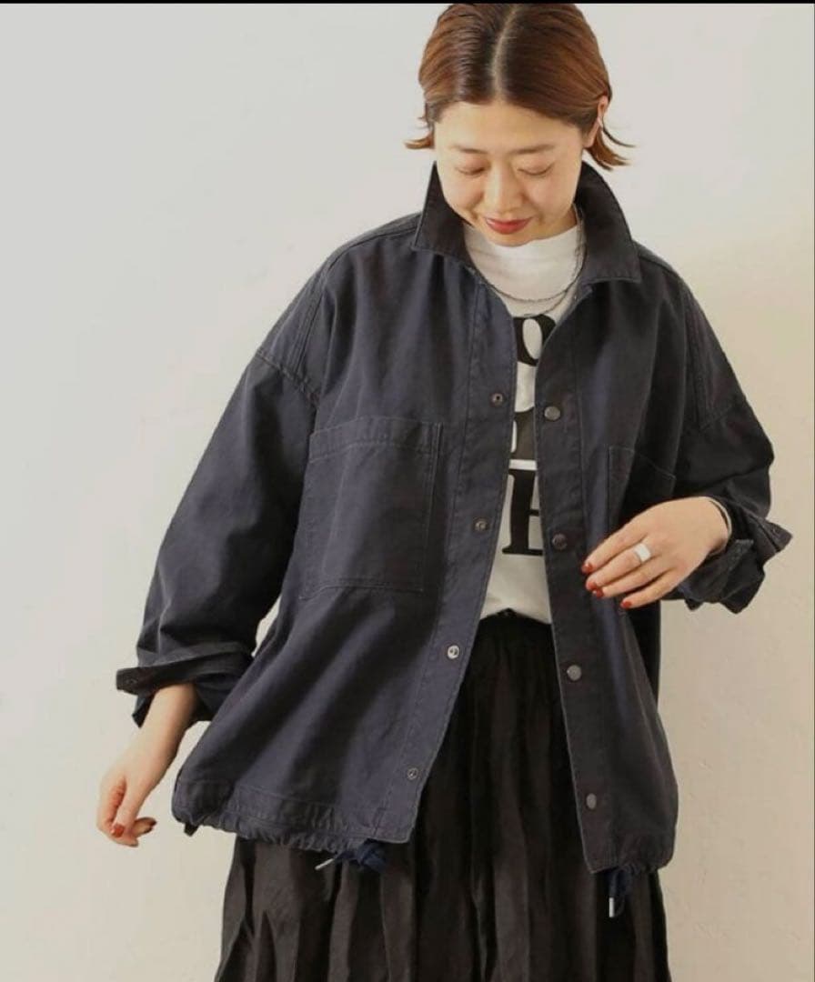 土日限定値下げ❗️ジャーナルスタンダードラックス バックサテン ミリタリーブルゾン