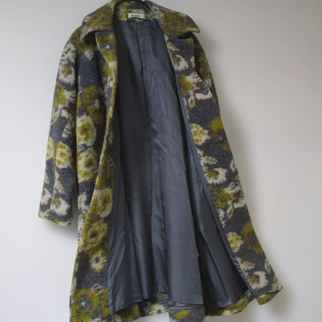 【美品】Plantation 花柄コート/大人可愛いく上品/カジュアルにも…素敵