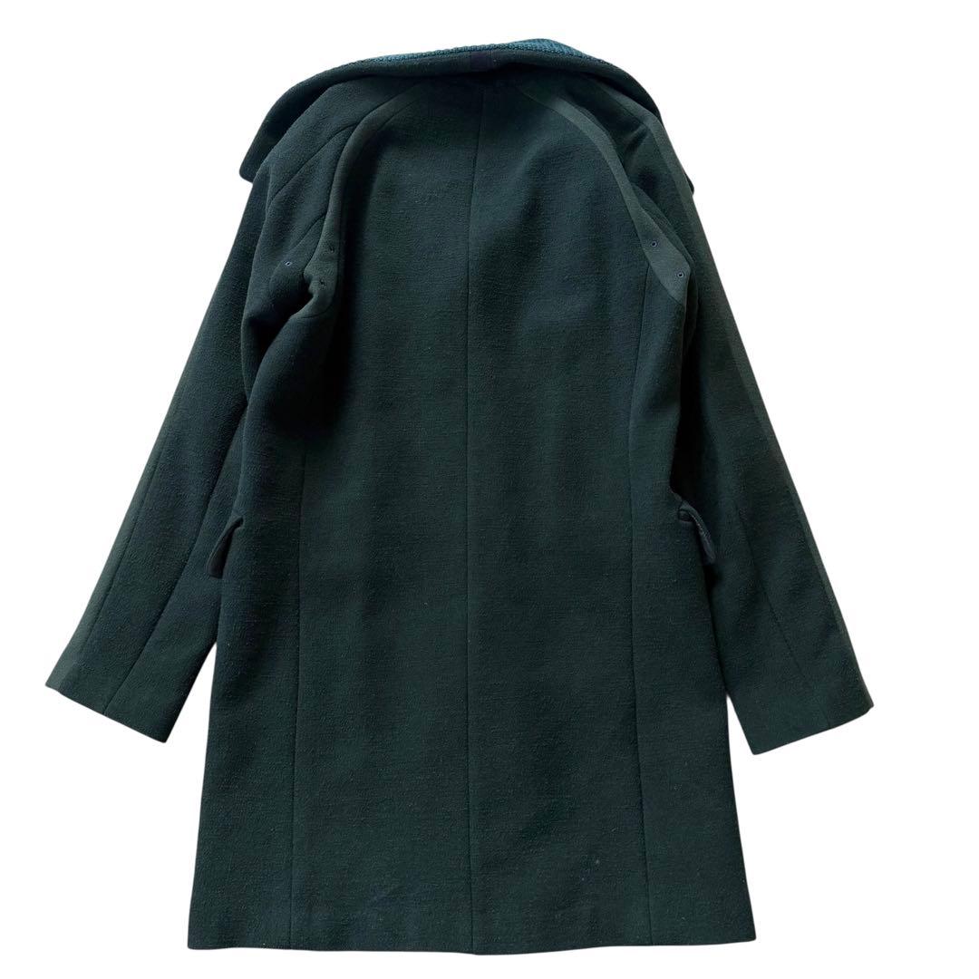 ポールスミス スタンドカラー ストレッチウールコート ニット グリーン メンズM