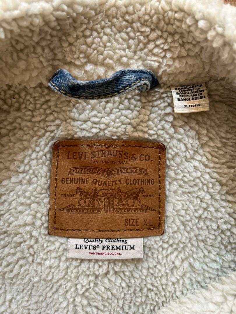 【極美品/XL】リーバイス プレミアム 裏ボア シェルパジャケット BigE