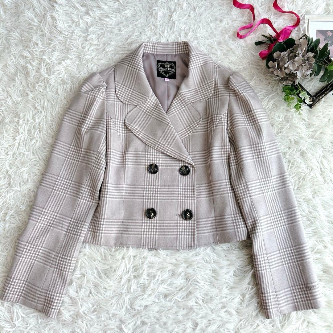 美品✨豪華4点セット　メゾピアノ卒服160cm モカ　チェック柄　甘め　上品