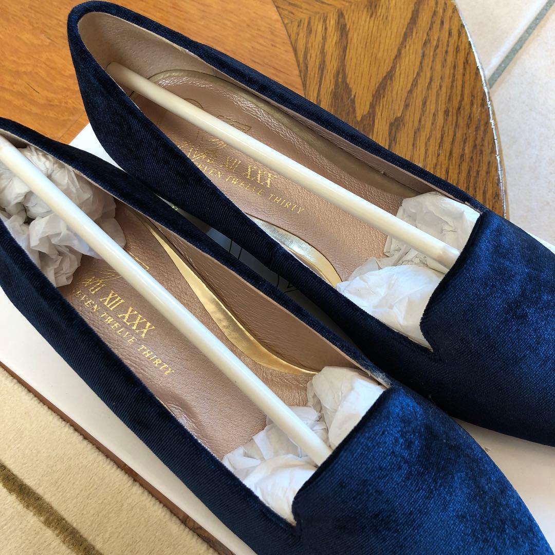 お値下げ！未着用♡セブントゥエルヴサーティ　パールが素敵なベルベットローファー♡