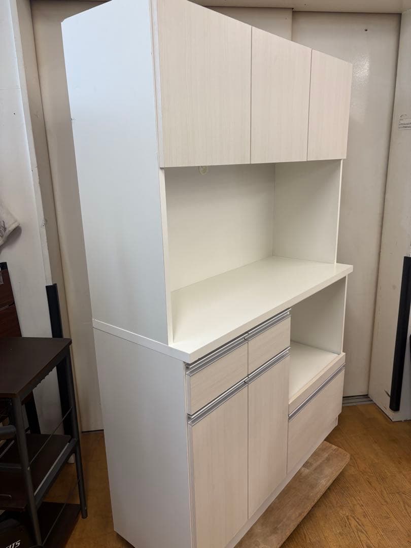 M032レンジボード　カップボード　食器棚　上下分割可能！ 幅1190mm