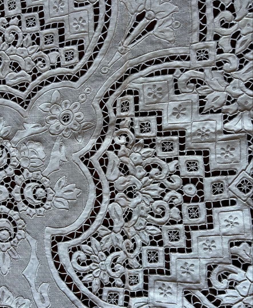 汕頭刺繍テーブルクロス　希少