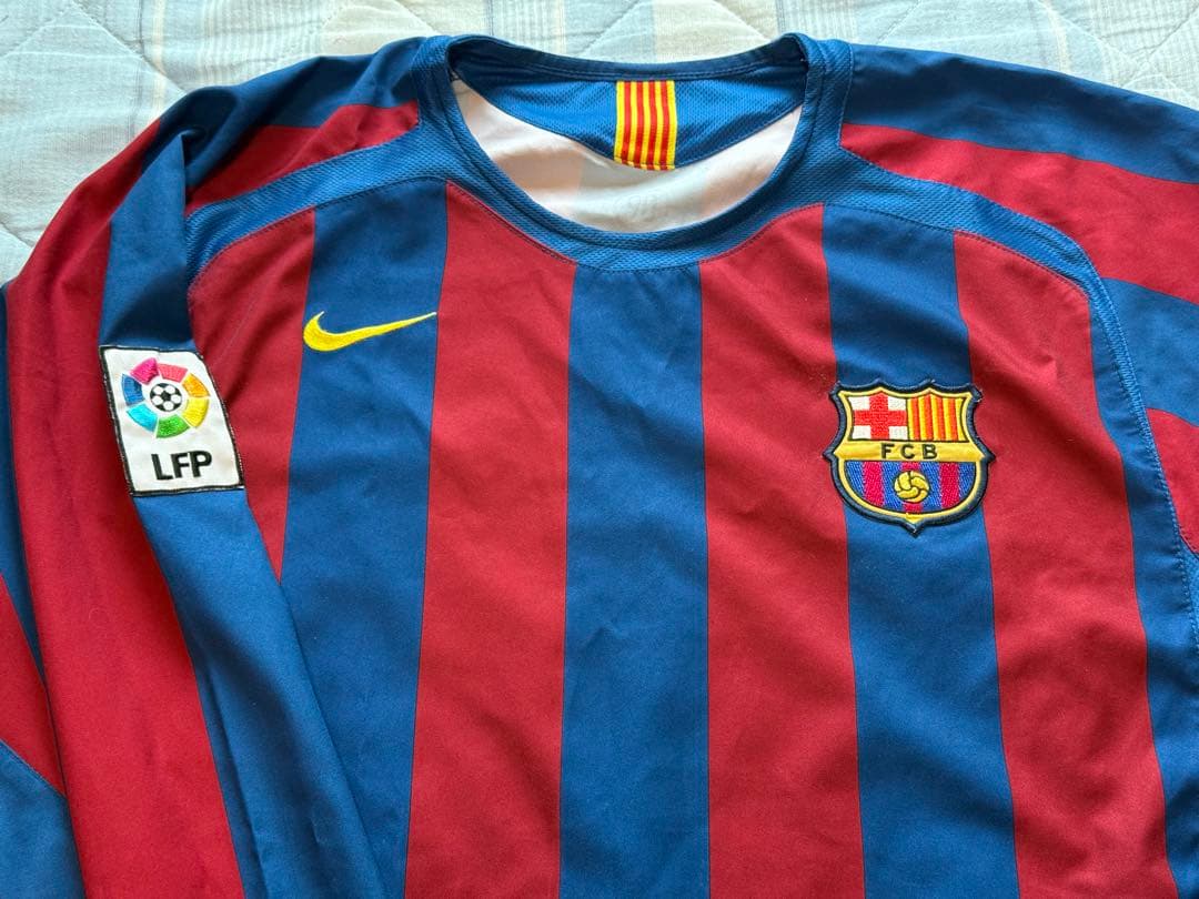 希少！ 05-06胸スポンサーなし NIKE FCバルセロナ ユニフォーム　長袖