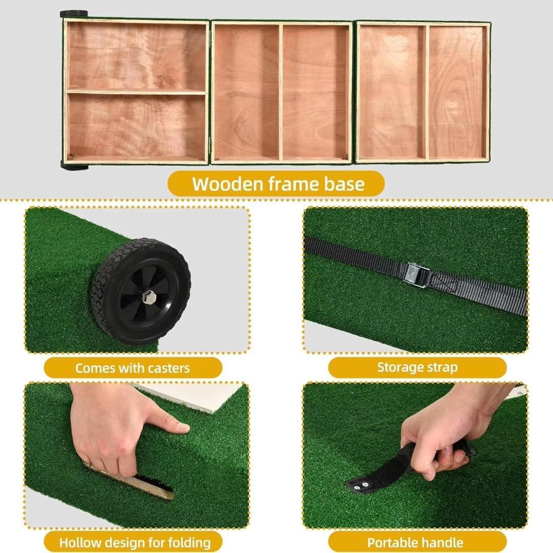 ピッチング練習用マウンド 折りたたみ式 グリーン