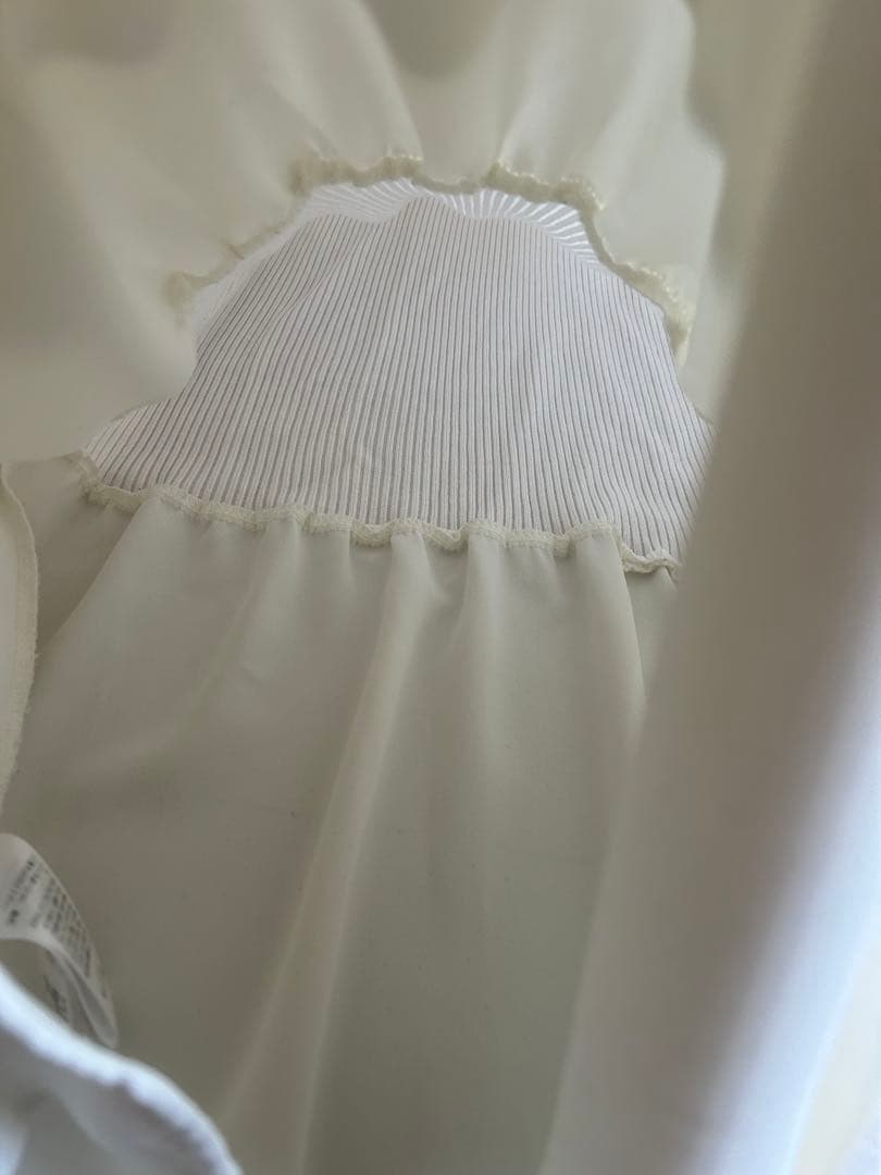 【美品】maison celon rib knit docking dress