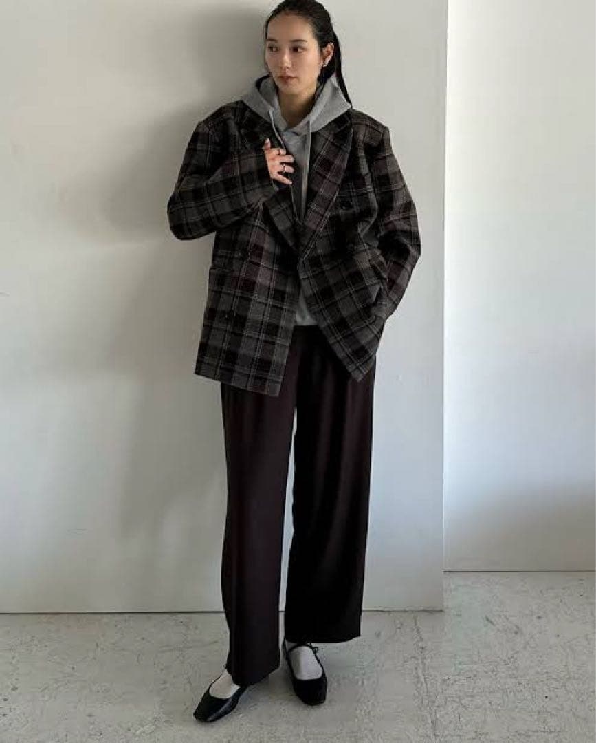 ジャケット・アウター CLANE OVER SHOULDER PEAKED LAPEL COAT