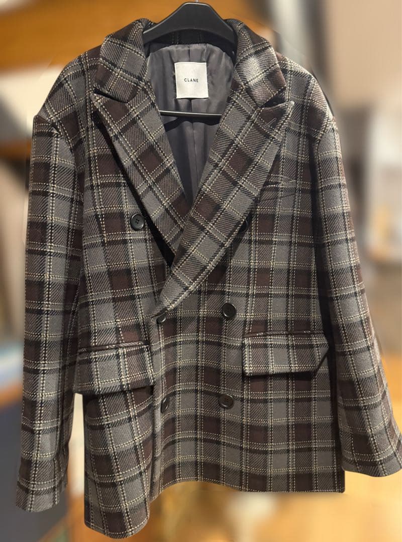 ジャケット・アウター CLANE OVER SHOULDER PEAKED LAPEL COAT