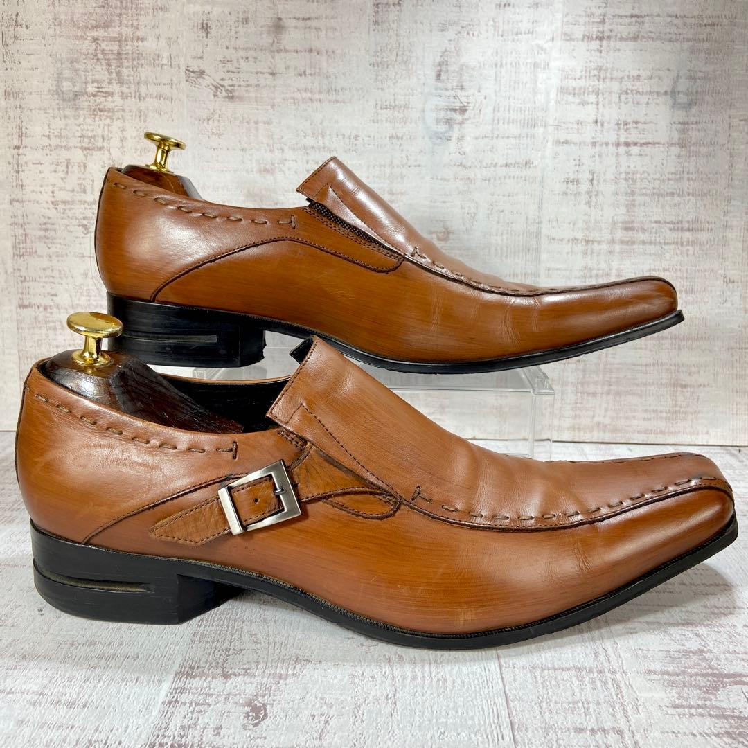 577【美品】KATHARINE HAMNETT 革靴 シングルモンク27cm