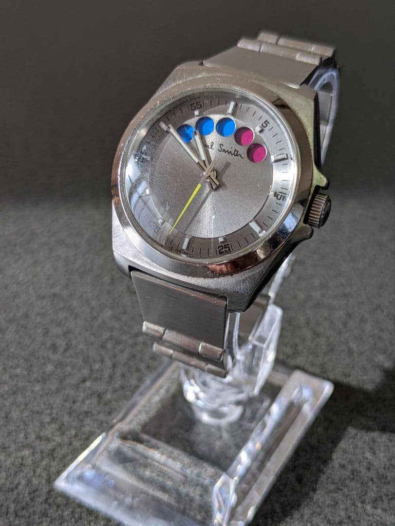 Paul Smith 　ファイブアイズ　クォーツ腕時計 シルバー新品電池　稼動品