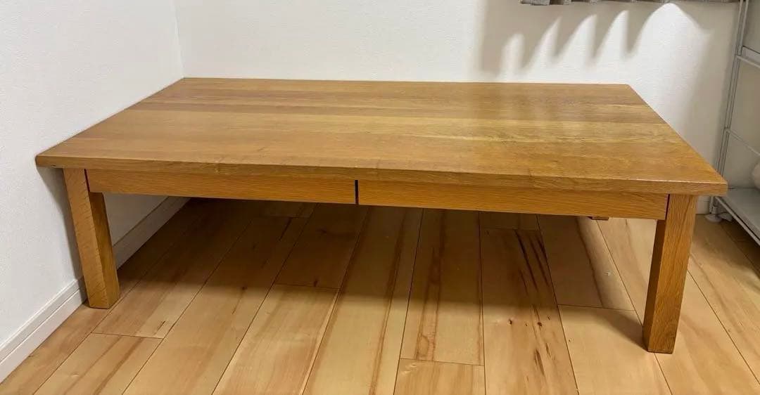 【11/30まで】無印　ローテーブル　オーク材　120×60cm