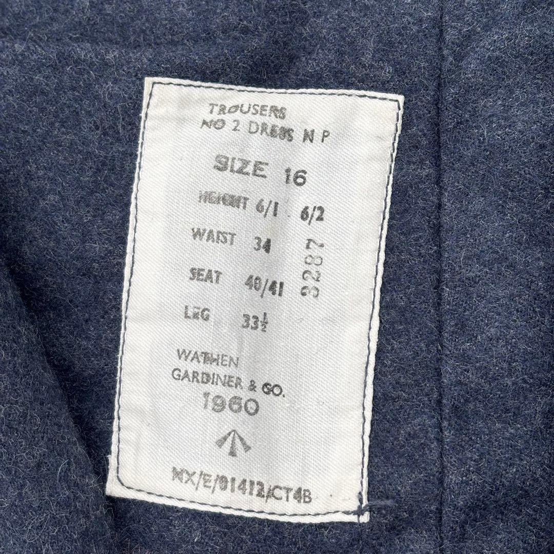 60年製 ヴィンテージ イギリス軍 ウールドレスパンツ ユーロミリタリー 60s