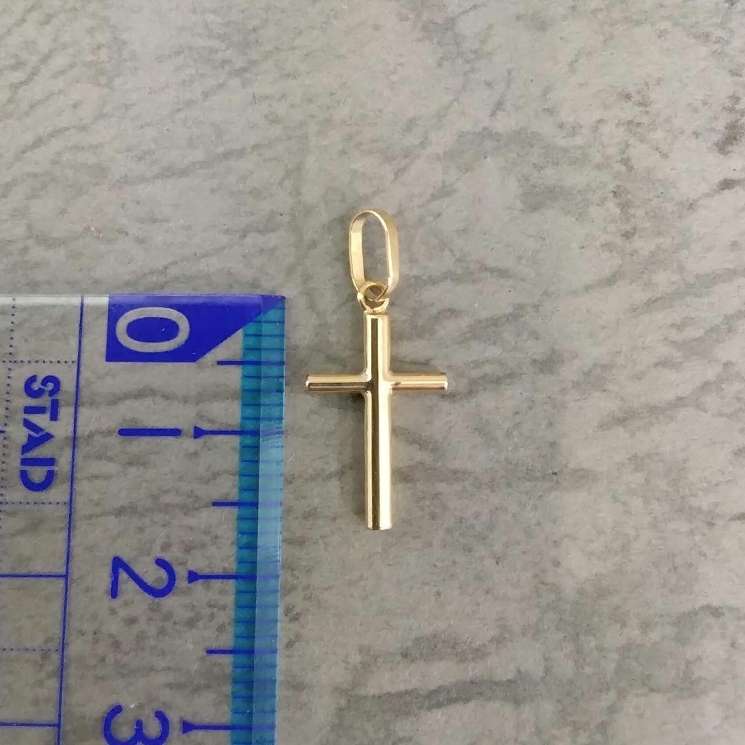 K18YG十字架ペンダントトップ　　中古品