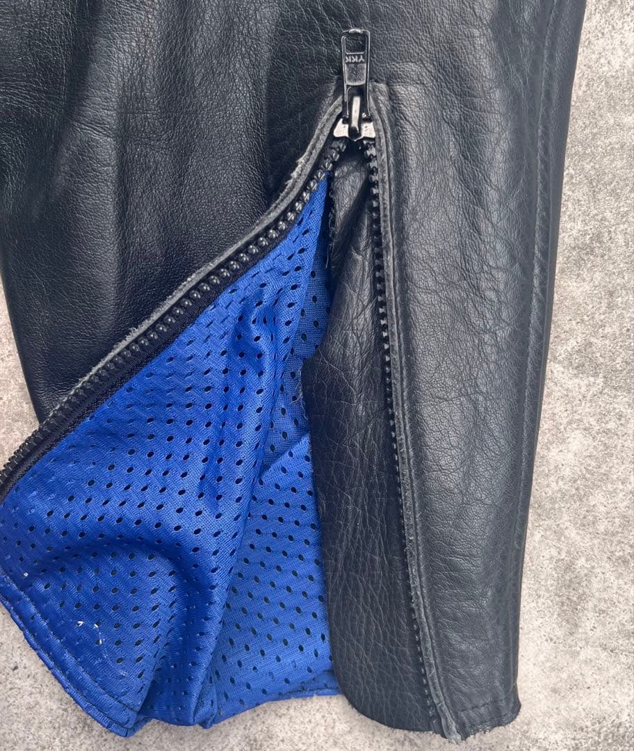 ［極美品］RAFALEレザーライディングパンツ　本革　ブラック　バイク