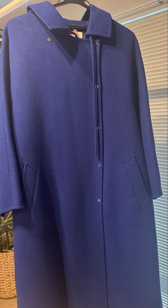 超美品　エブール　ebure ロングコート　36 ブルー