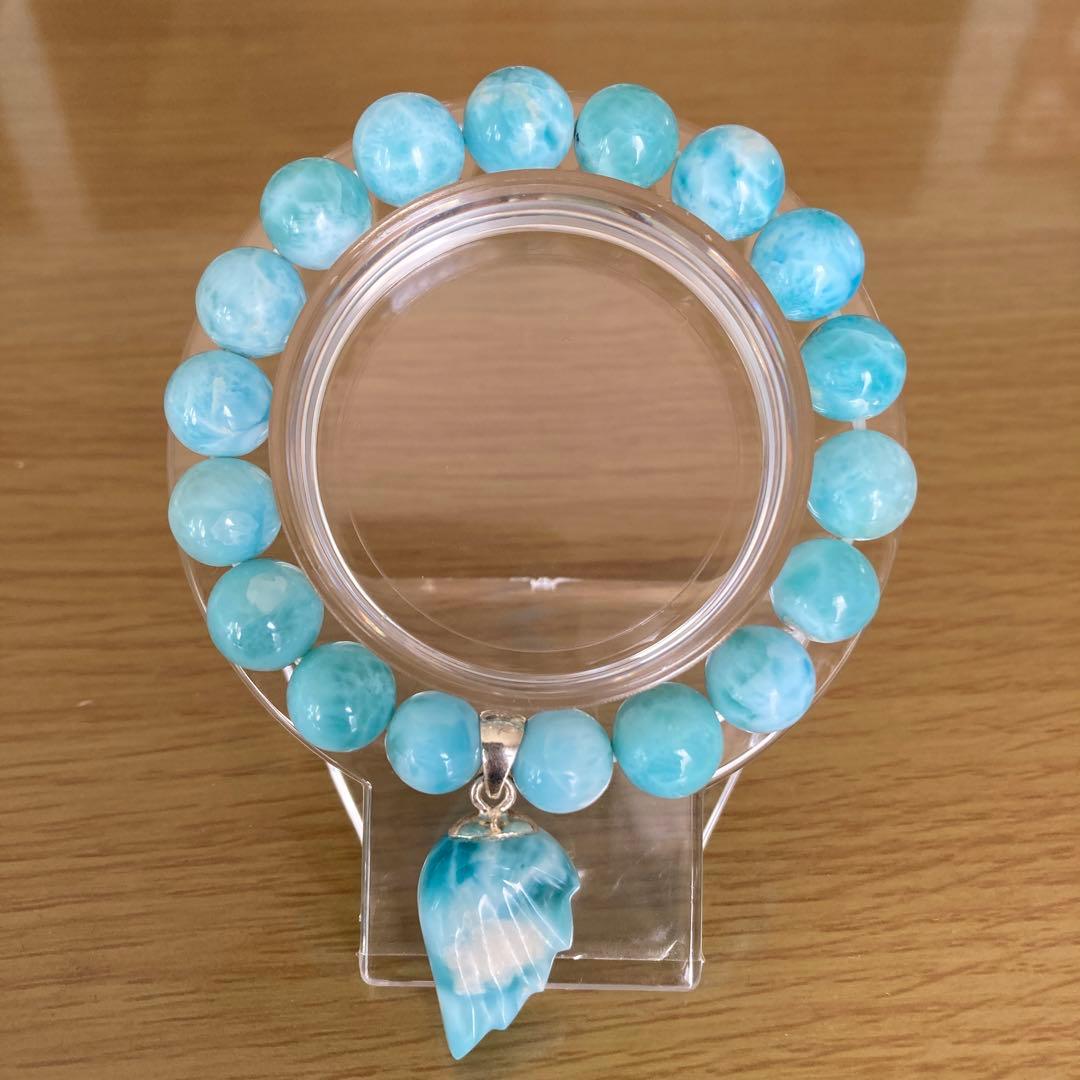 ラリマー ブレスレット チャーム付き 未使用品