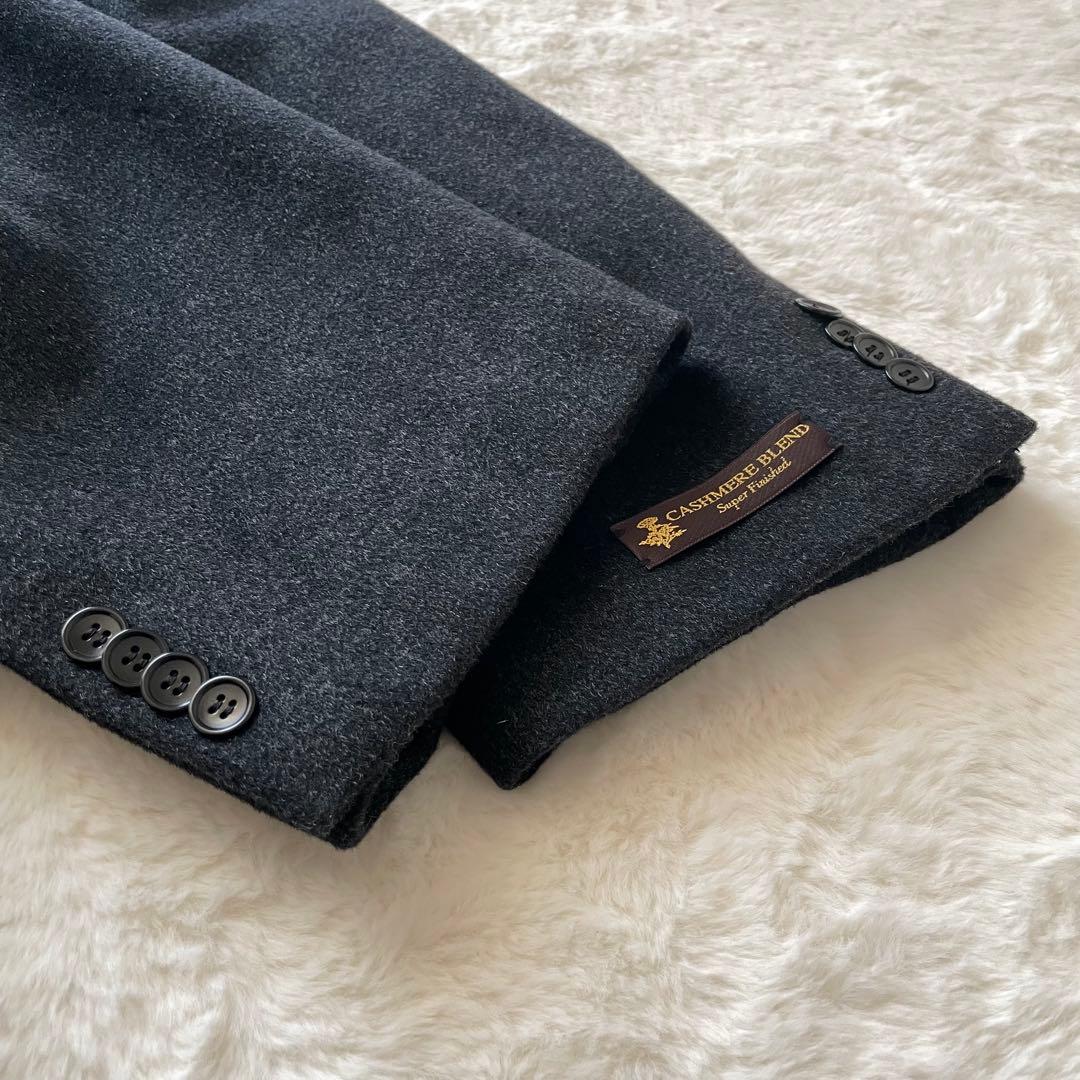 美品✨INTIMAGE チェスターコート カシミヤ チャコールグレー 4L