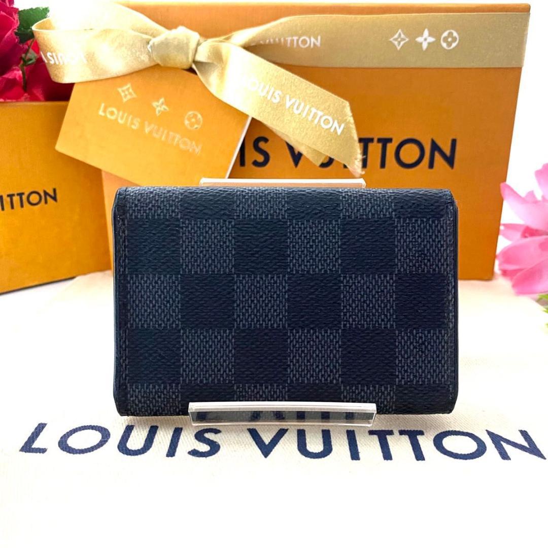 ルイ ヴィトン◎ミュルティクレ6 ダミエ グラフィット キーケース　6連 黒