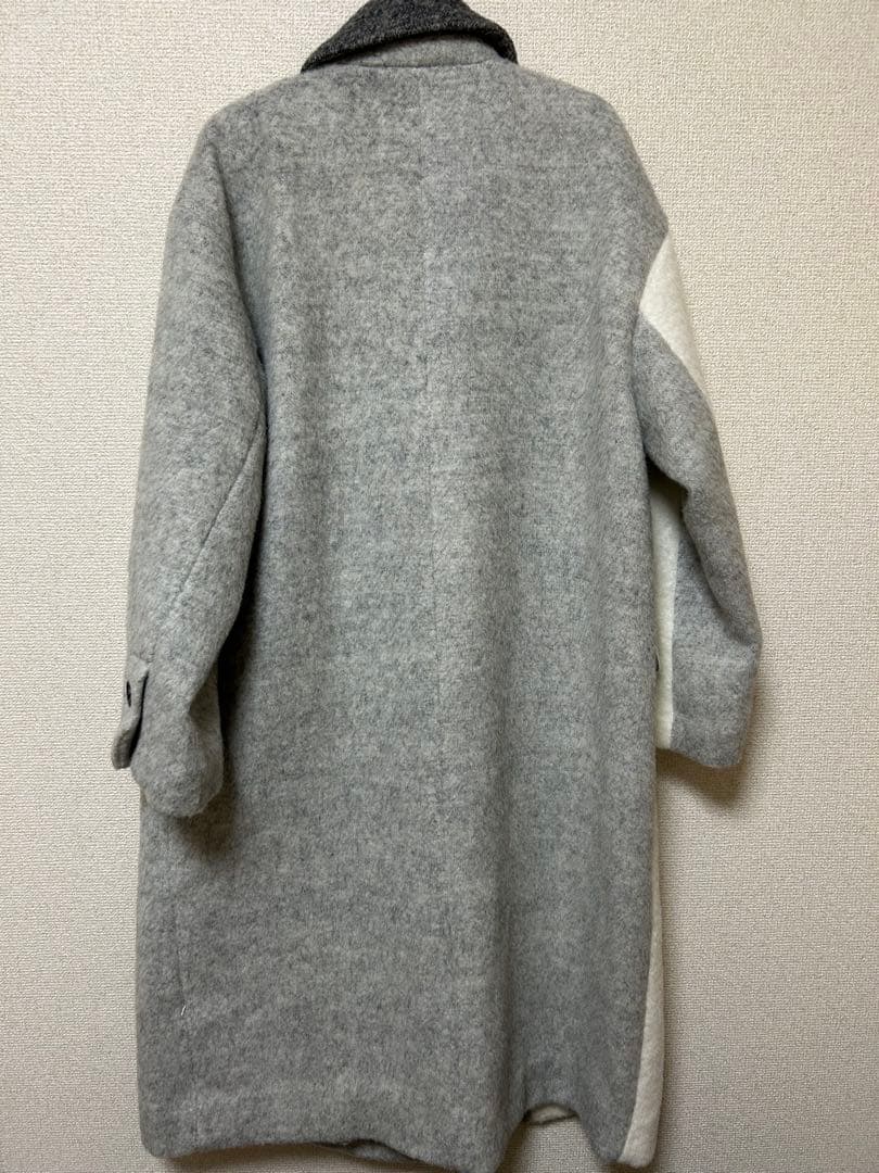 値下げ！新品　今季　完売品　ジェナ　3配色テーラーコート　チャコールグレー