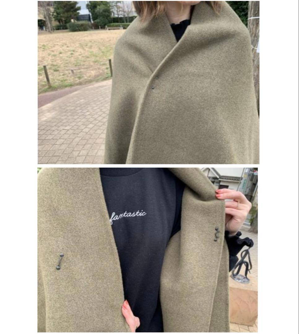 未使用タグ付き✨HYKE ダブルフェイス ケープ コート ポンチョ