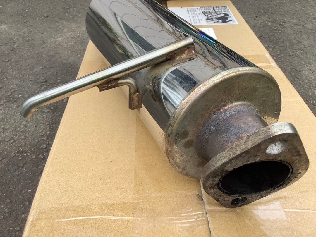 ジムニーjb23 ステンレス テーパー形状マフラー ブルー・パープル