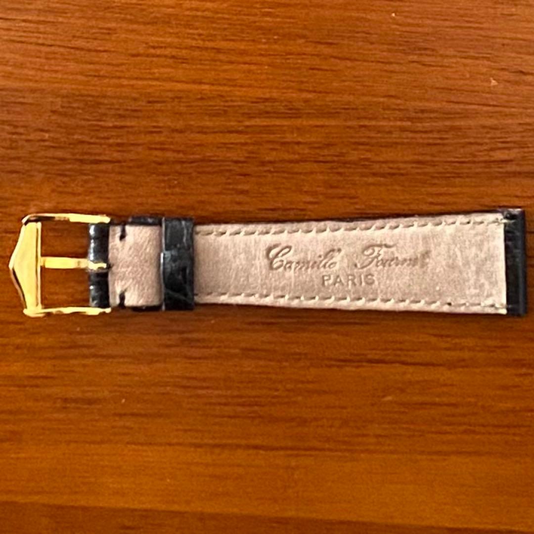 カミーユフォルネ 腕時計用 レザーベルト 本革クロコダイル フランス製 18mm