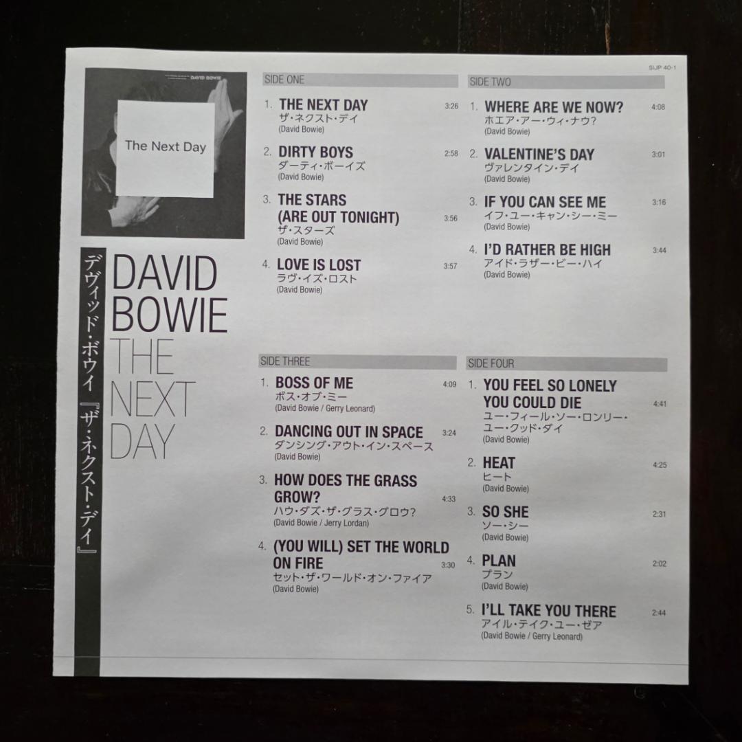 k*n様 美品 デヴィッドボウイ 「The Next Day」 カラー２枚組LP