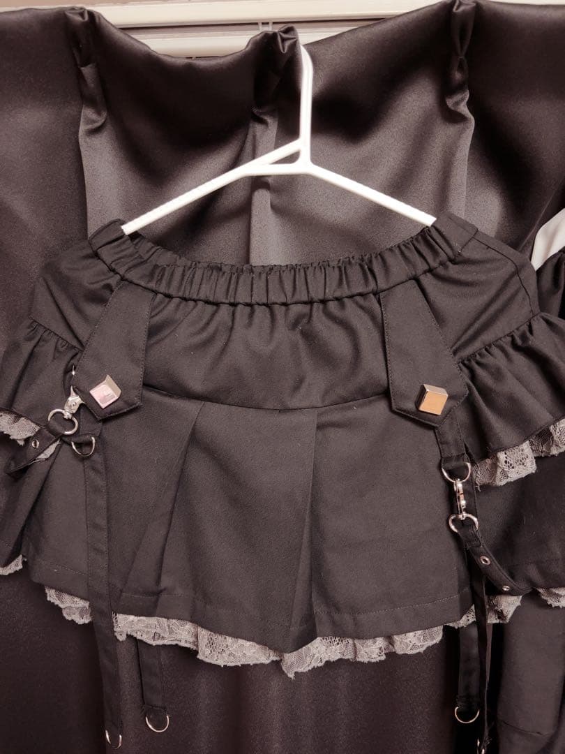 DimMoire ディムモアール サイドフリルミニスカート ブラック