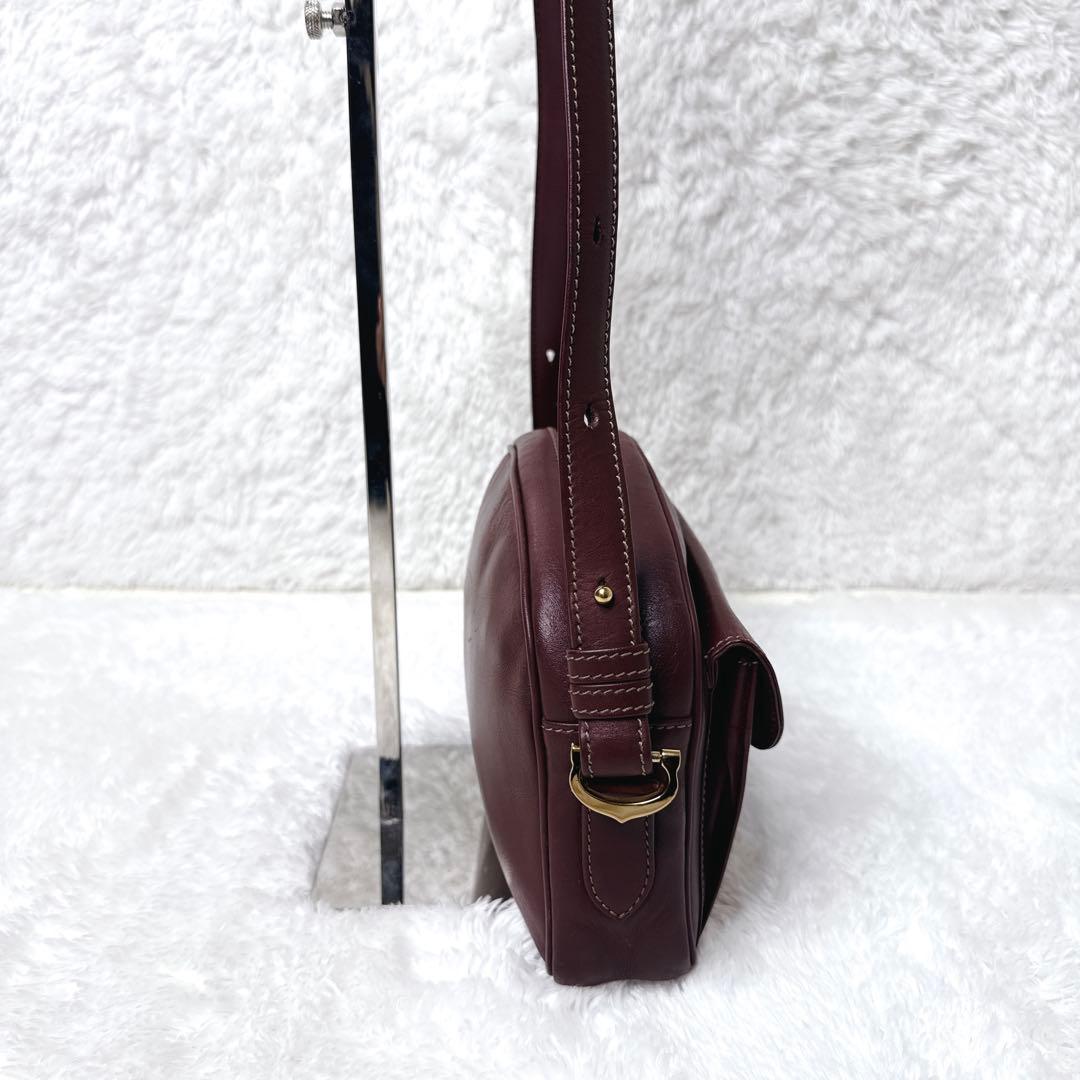 Cartier カルティエ マストライン ショルダーバッグ ボルドー ゴールド金