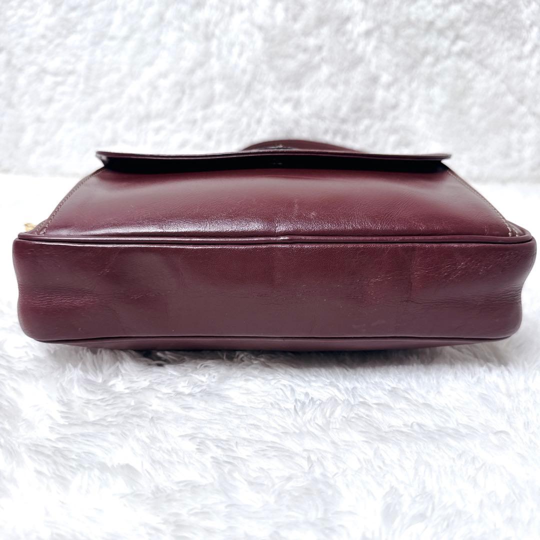 Cartier カルティエ マストライン ショルダーバッグ ボルドー ゴールド金